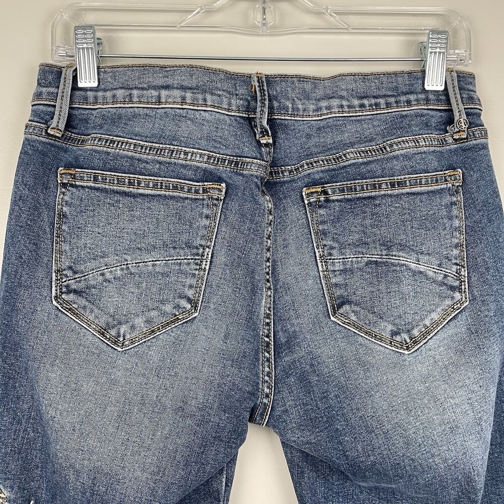 Driftwood Jackie Skinny Cigarette Jeans Size 27 x 29 Embroidered Bird Artsy Boho - Picture 9 of 12
